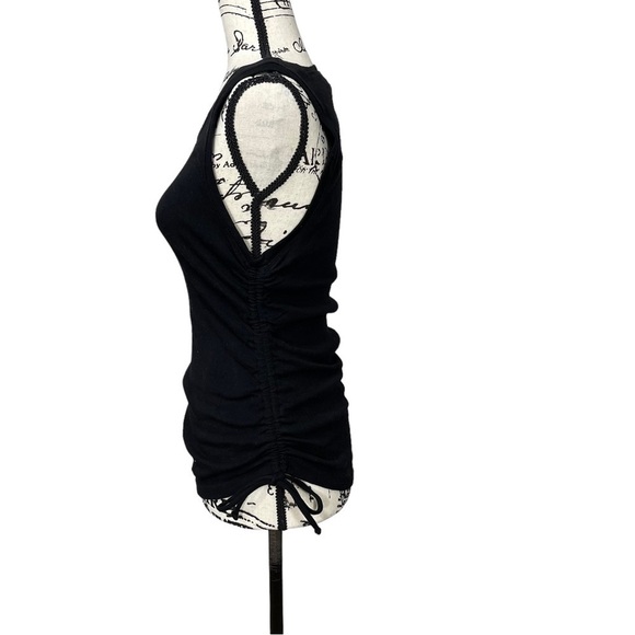Good American Women's Rouched Tank Top Black Size 2 - Picture 7 of 13